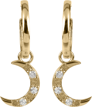 Jacques Lemans  SE-O179H Damen Ohrstecker Ohrringe Sterlingsilber vergoldet mit weißen Topaz